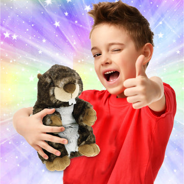DolliBu Wild Marmot Plush Animal - Super Soft Stuffed Animal Marmot, Adorable and Cute Animal Playtime Plush Toy, Wild Life Stuffed Animals for Kids