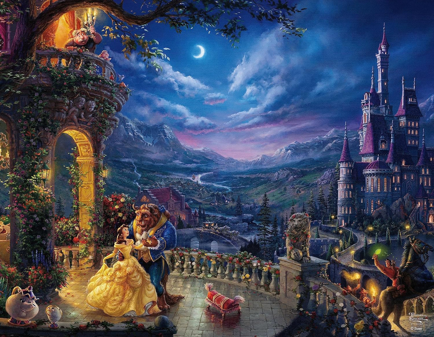 Ceaco - Thomas Kinkade Disney Princess - 4 Pack 500 Piece Jigsaw Puzzles