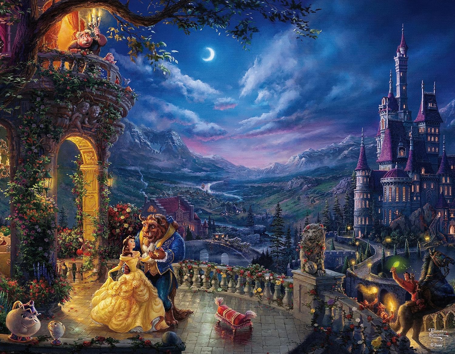 Ceaco - Thomas Kinkade Disney Princess - 4 Pack 500 Piece Jigsaw Puzzles