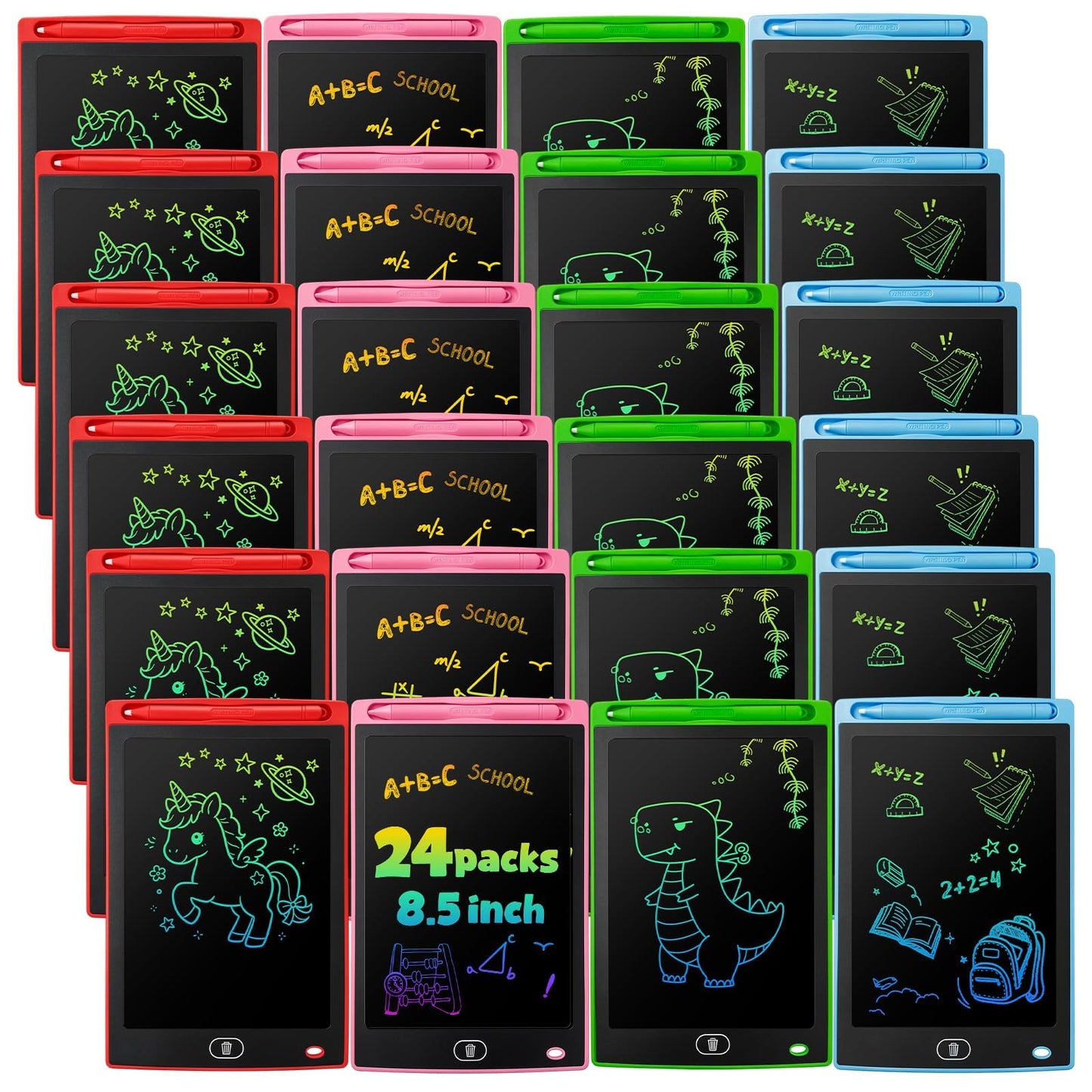 LCD Writing Tablet for Kids, 8.5 Inch Colorful Doodle Board Drawing Tablet for Kids, Educational Learning Toys, Christmas Birthday Gifts for Boys and