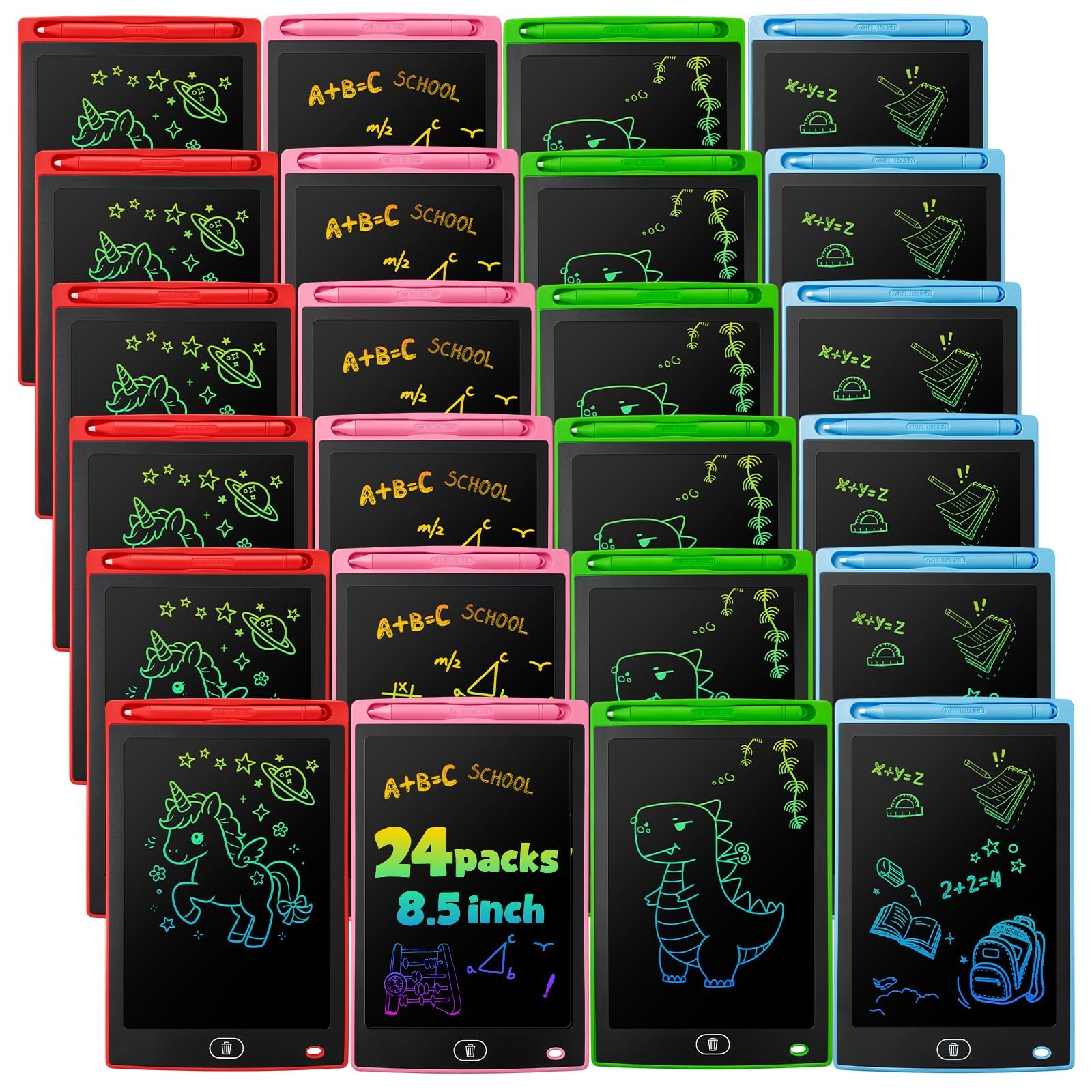 LCD Writing Tablet for Kids, 8.5 Inch Colorful Doodle Board Drawing Tablet for Kids, Educational Learning Toys, Christmas Birthday Gifts for Boys and