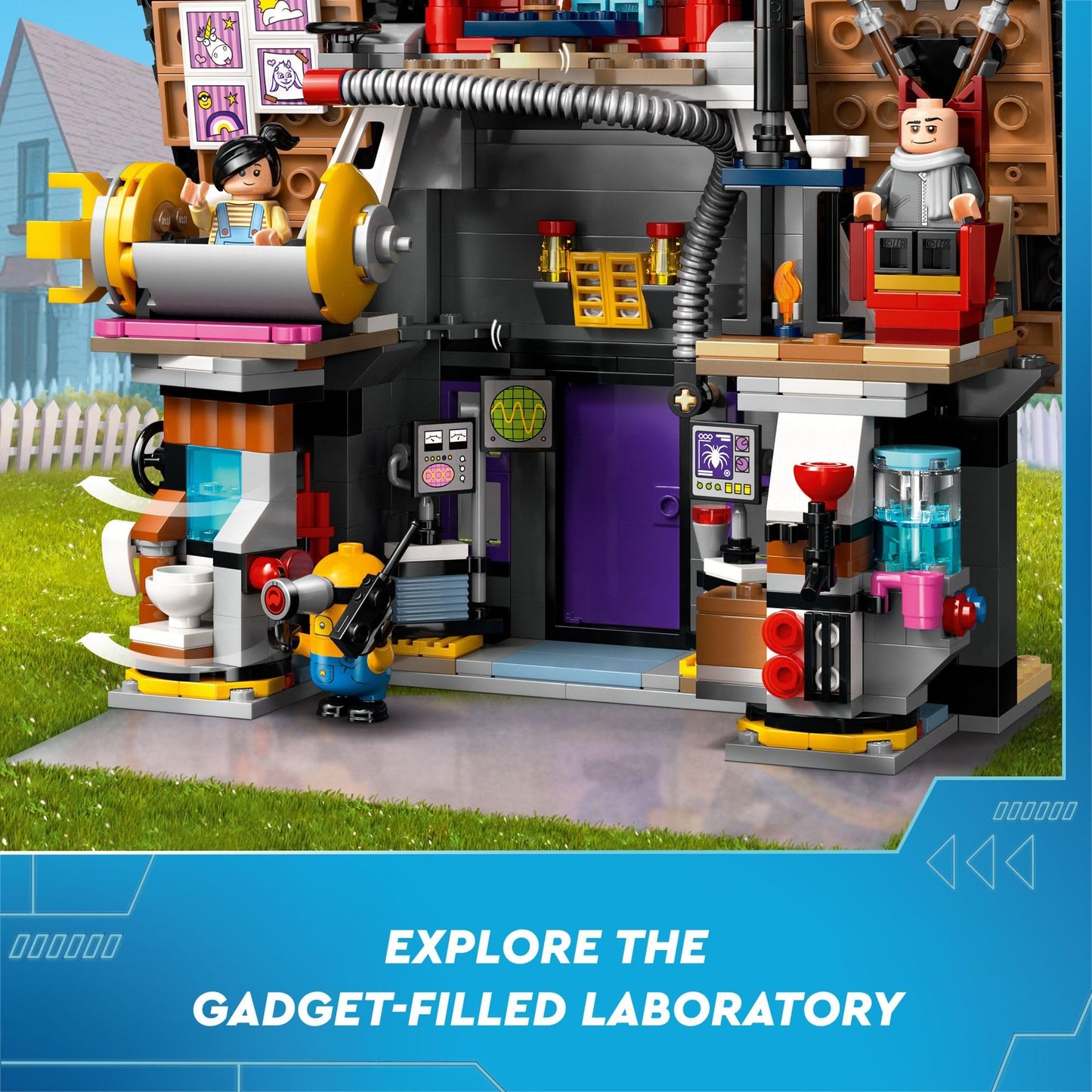 LEGO Despicable Me 4 Minions and Gru's Family Mansion, Minions Toy House and Tree Playset from Movie, Fun Despicable Me Toy, Creative Gift for Boys