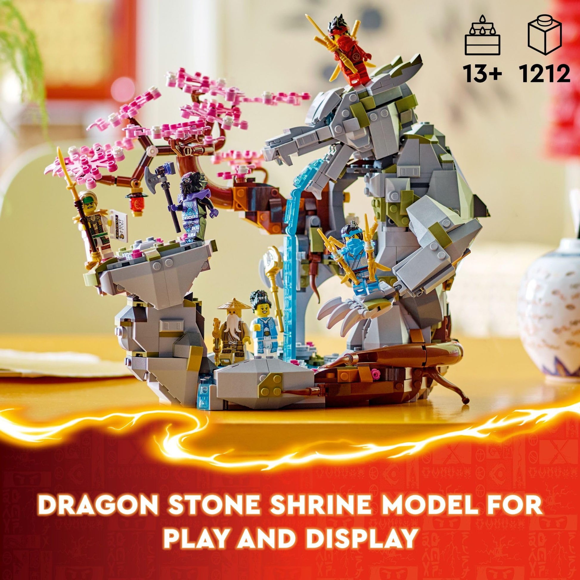 LEGO NINJAGO Dragon Stone Shrine - Build and Display Ninja Toy with 6 Action Figures - Advanced Building Set for Boys and Girls Ages 13+ - Gift Idea