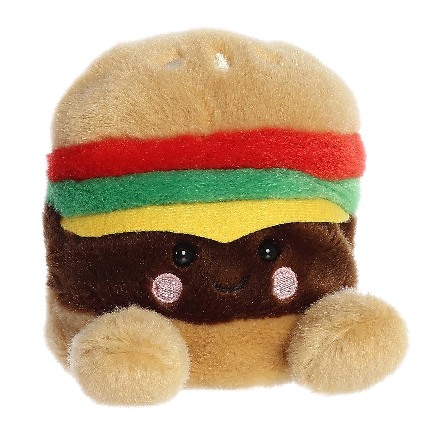 Aurora® Adorable Palm Pals™ Charles Cheeseburger™ Stuffed Animal - Fun Collectible Plush for Kids and Adult Collectors - Perfect for Decorating Rooms