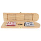 Pacific Shore Games Wooden Cribbage Board Game Set, Continuous 3 Track for 2-3 Players with Card Storage