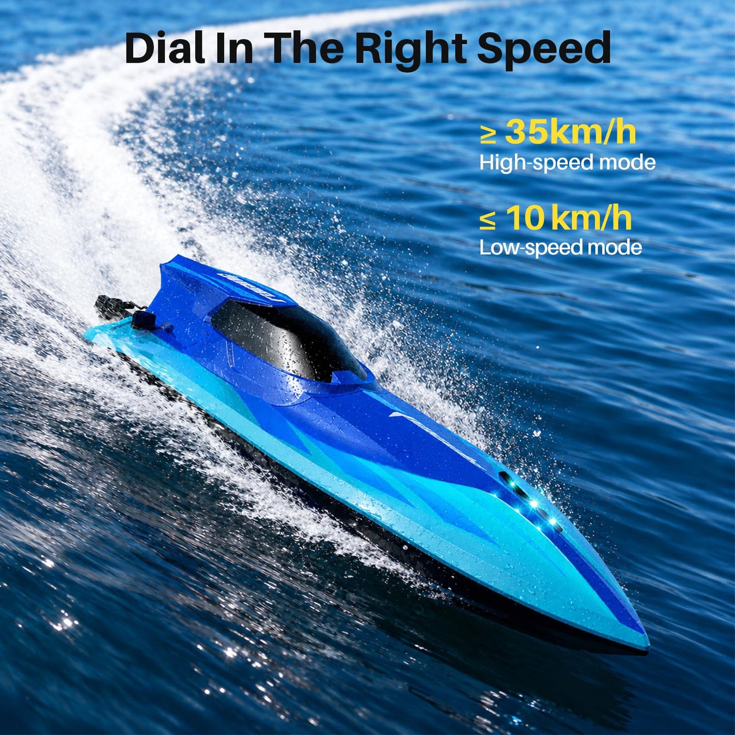 Geyiie Brushless RC Boat for Adults & Teens, 35+ KPH, Self-Righting