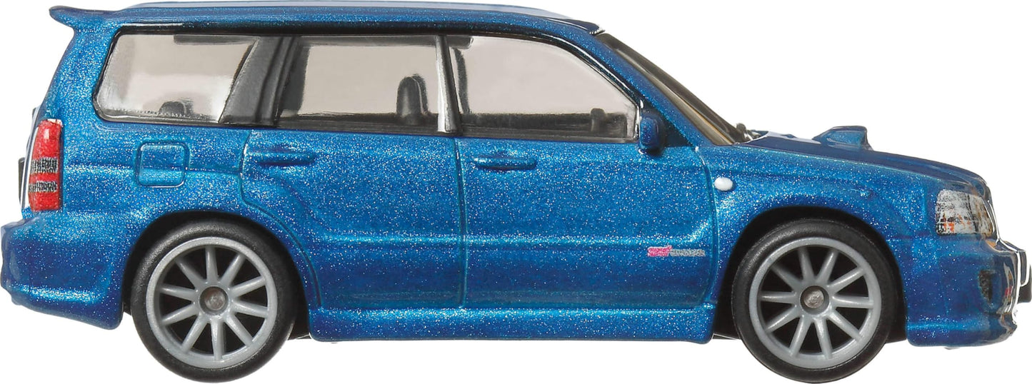 Hot Wheels Premium Car Culture Collectible Toy Car, 1:64 Scale Die-Cast Subaru Forester STI, Modern Classics Vehicle with Real Riders Tires