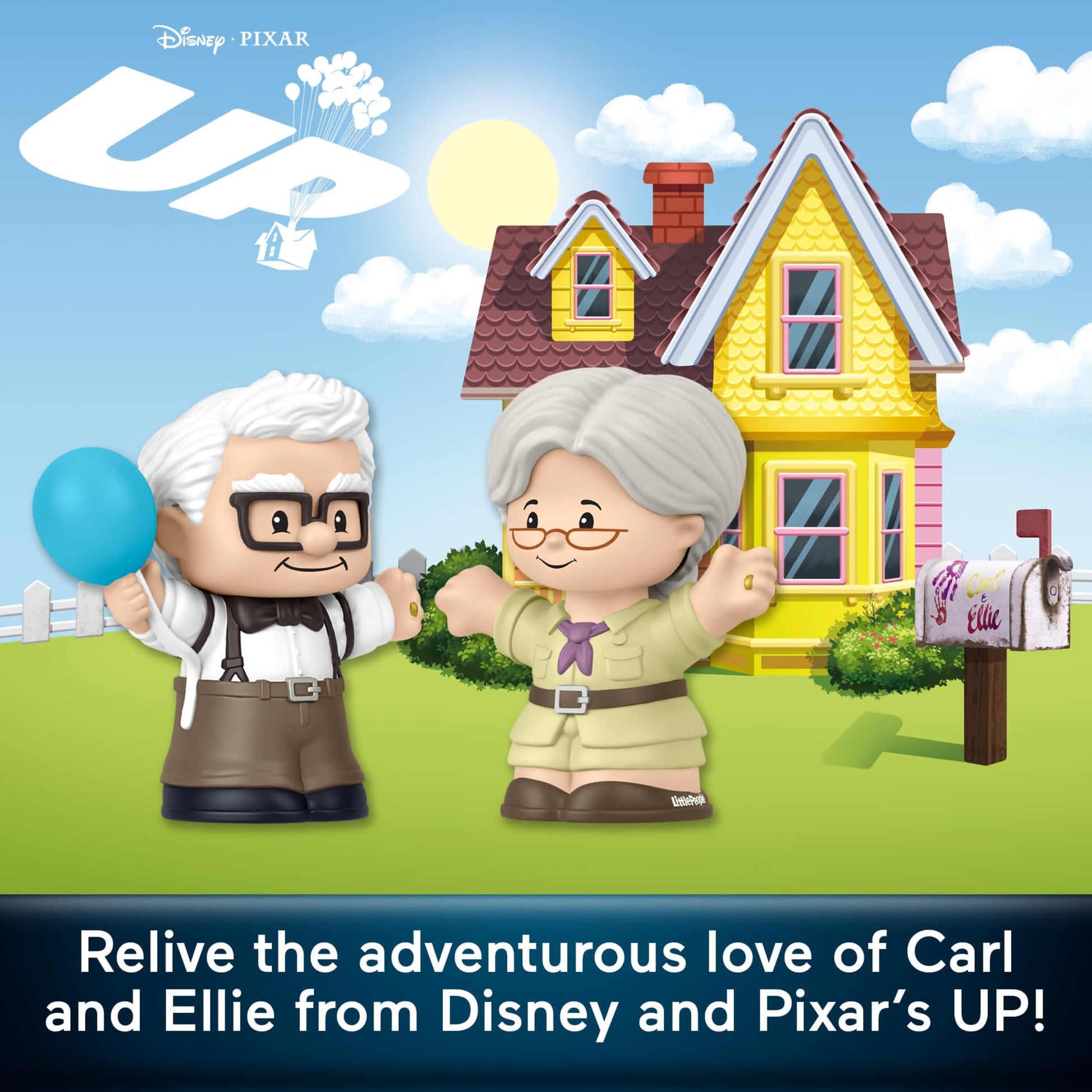 Little People Collector Disney Pixar UP Special Edition Set for Movie Fans, 2 Character Figures in a Display Package (Amazon Exclusive)
