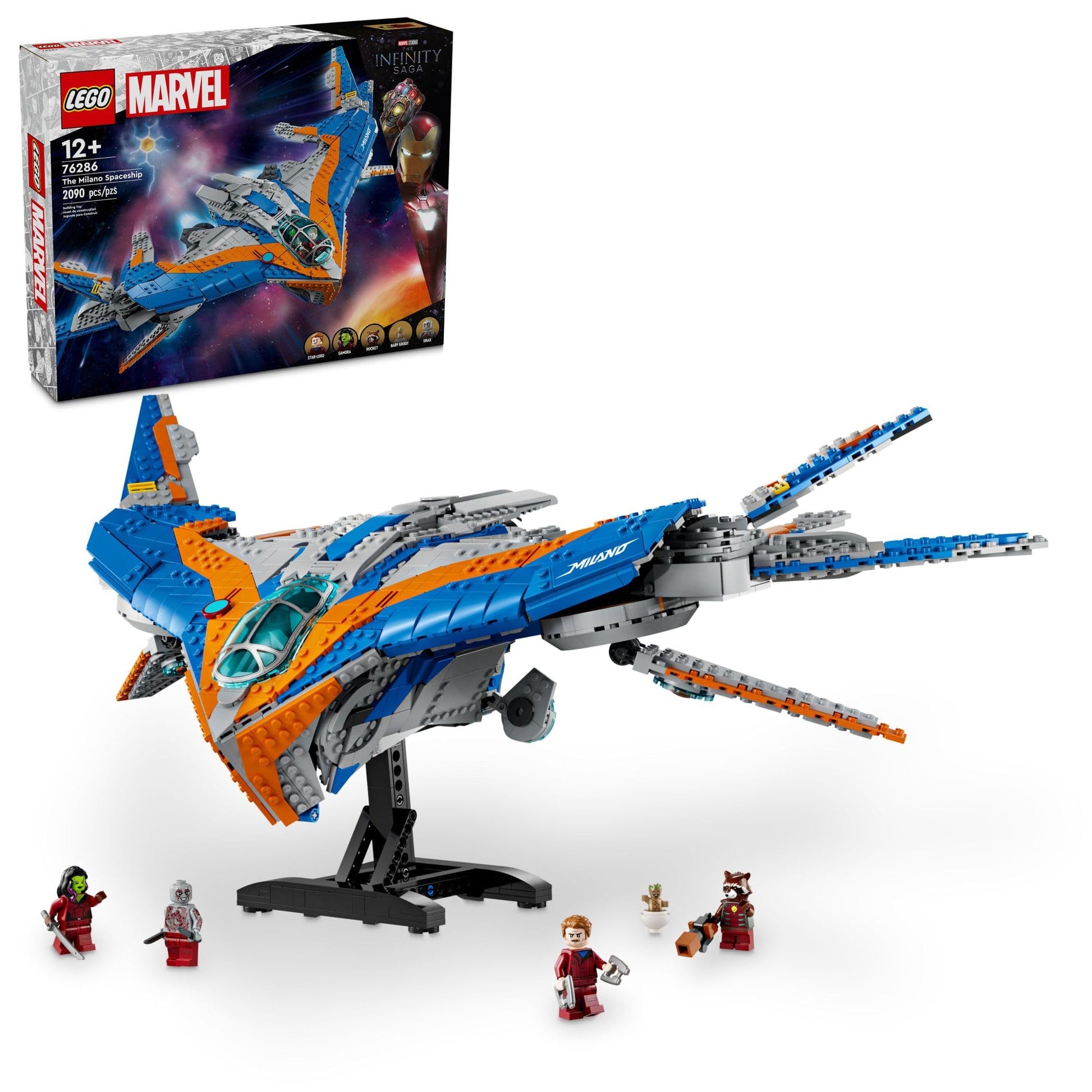 LEGO Marvel Guardians of The Galaxy: The Milano Buildable Starship Toy, Marvel Gift for Kids with 4 Super Hero Minifigures, Guardians of The Galaxy
