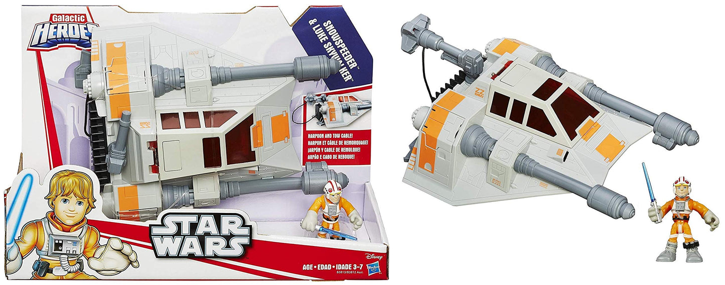 STAR WARS Galactic Heroes Snow Speeder Vehicle with Luke Skywalker