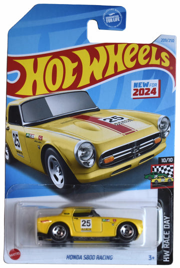 Hot Wheels Honda S800 Racing, HW Race Day 10/10 [Yellow] 209/250