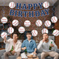 KORHONEN Baseball Birthday Party Decorations, Happy Birthday Banner and Hanging Swilrs for Baseball Themed Party Decorations