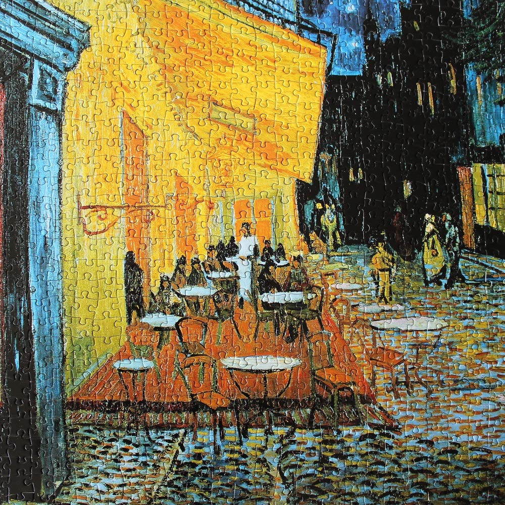Moruska Cafe Terrace at Night by Vincent Van Gogh Jigsaw Puzzle 1000 Piece Art Puzzles for Adults