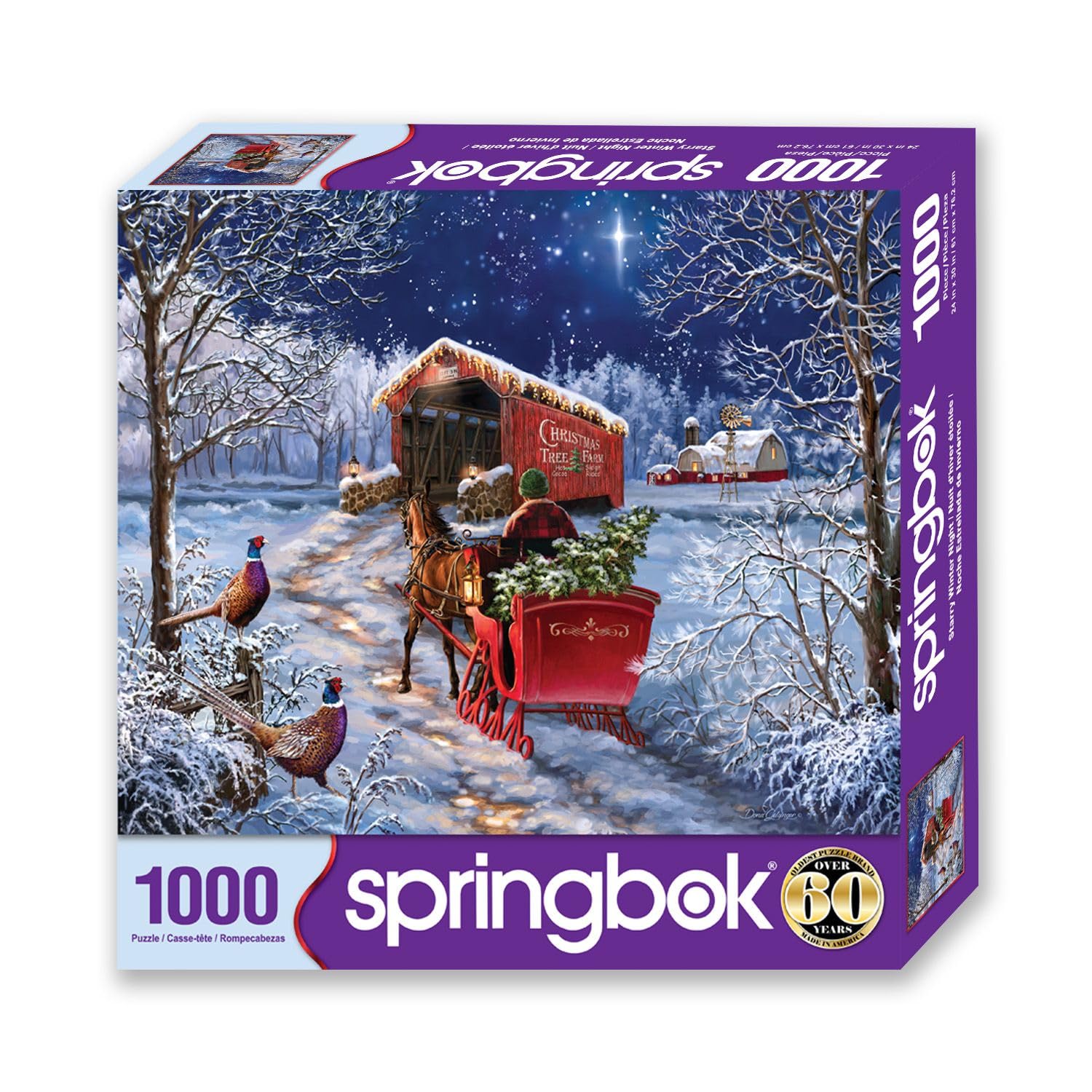 Springbok Starry Winter Night 1000 Piece Jigsaw Puzzle for Adults
