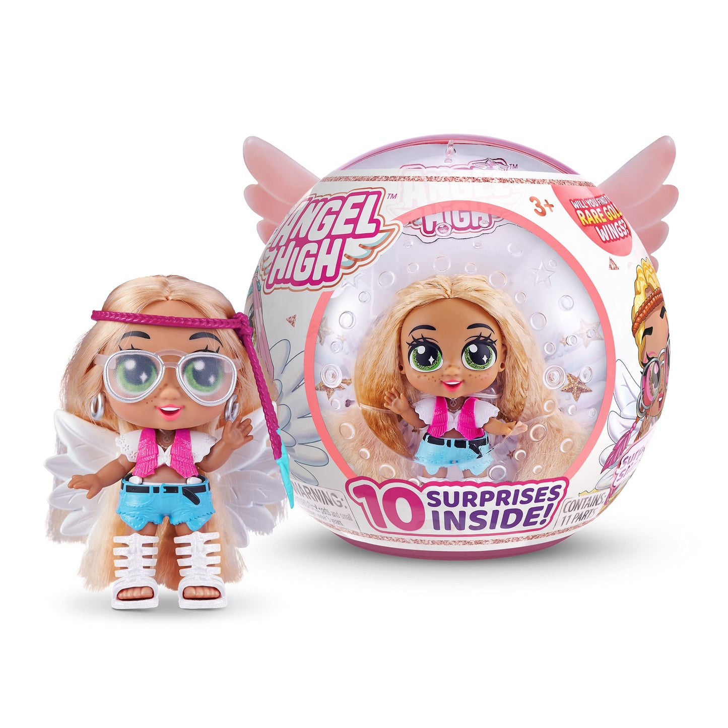 ITTY BITTY PRETTYS Angel High Cara Mello Doll with 10 Surprise Accessories by ZURU, Multicolor