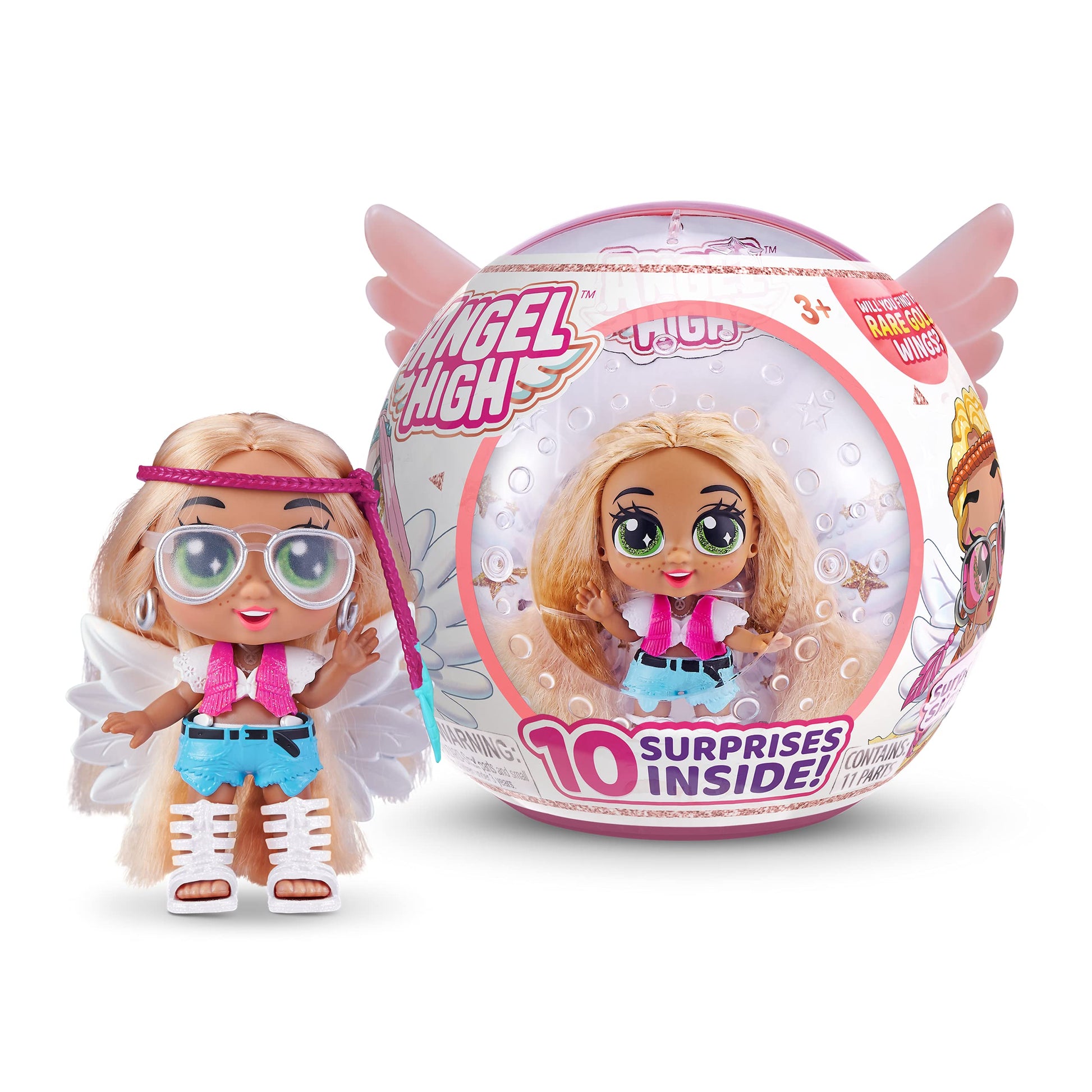 ITTY BITTY PRETTYS Angel High Cara Mello Doll with 10 Surprise Accessories by ZURU, Multicolor