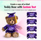 Personalized 2026 Graduation Mocha Teddy Bear - Custom Plush with Cap & Gown - 6 inch Cute Stuffed Animal for Graduates - Best Grad Gift for College