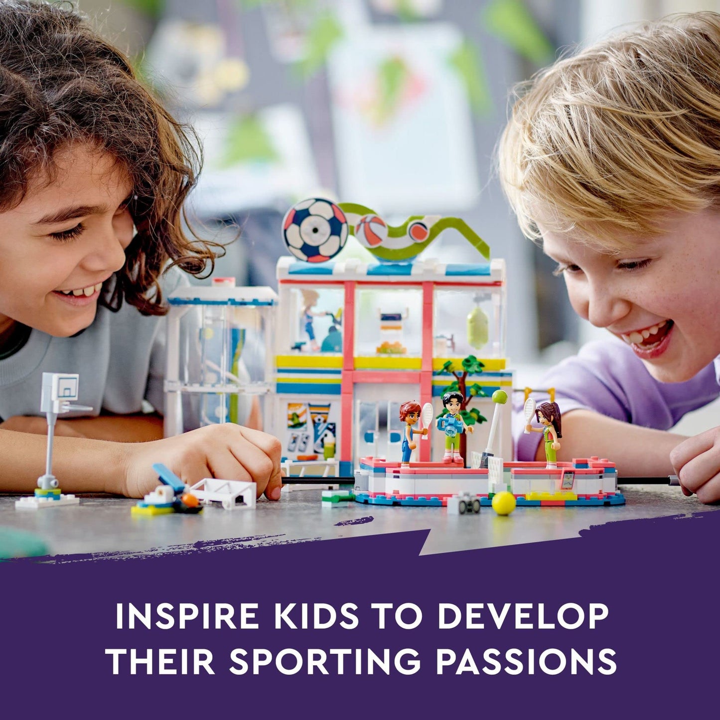 LEGO Friends Sports Center 41744 Building Toy Set, Fun for Boys and Girls Ages 8 and up, Includes Football, Basketball and Tennis Games, A Fun Gift