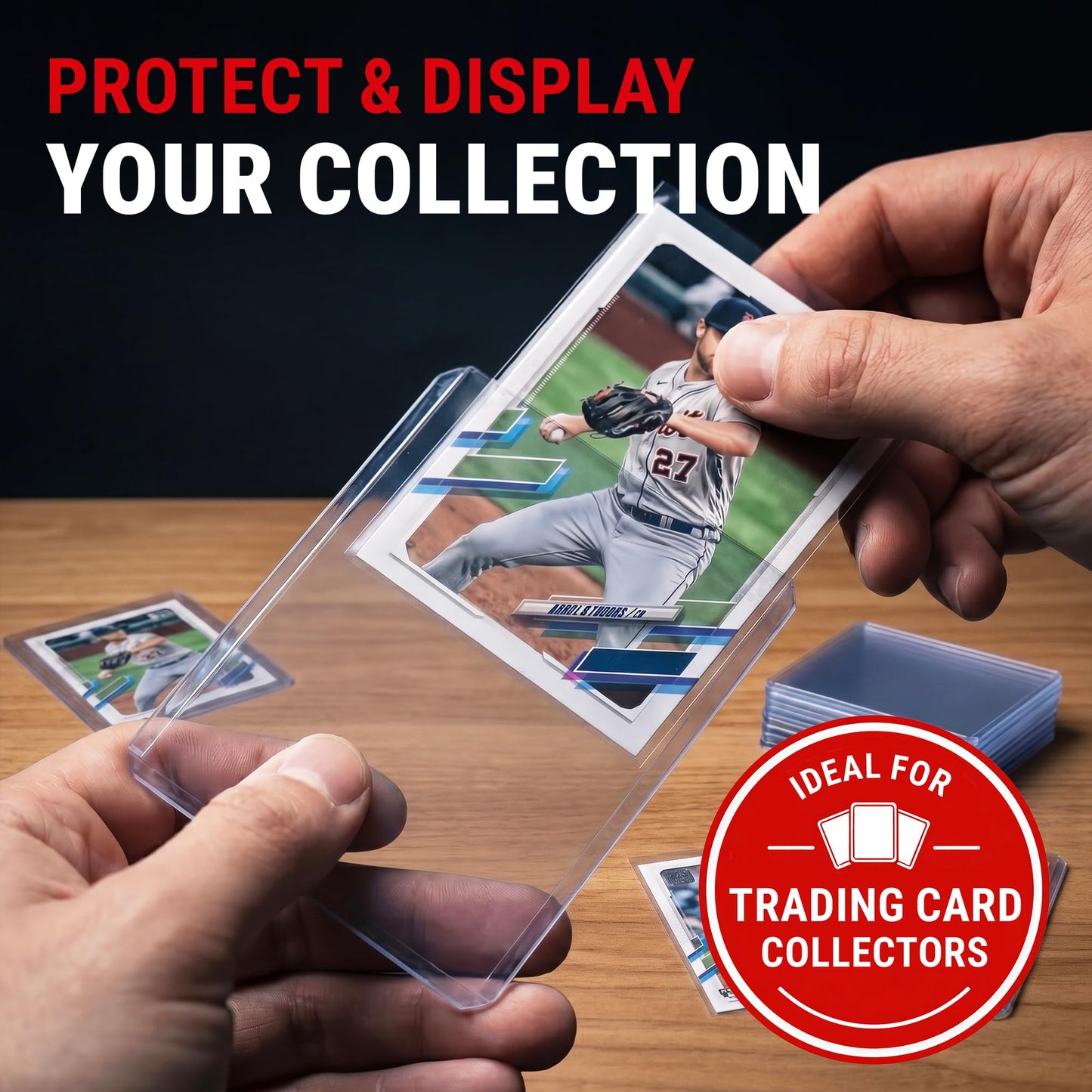 Ultra Pro 3" x 4" Ultra Clear Platinum Top Loaders for Trading Cards - Rigid Card Top Loaders for Sports, MTG and Pokemon - Fits 2.5" x 3.5" Size up
