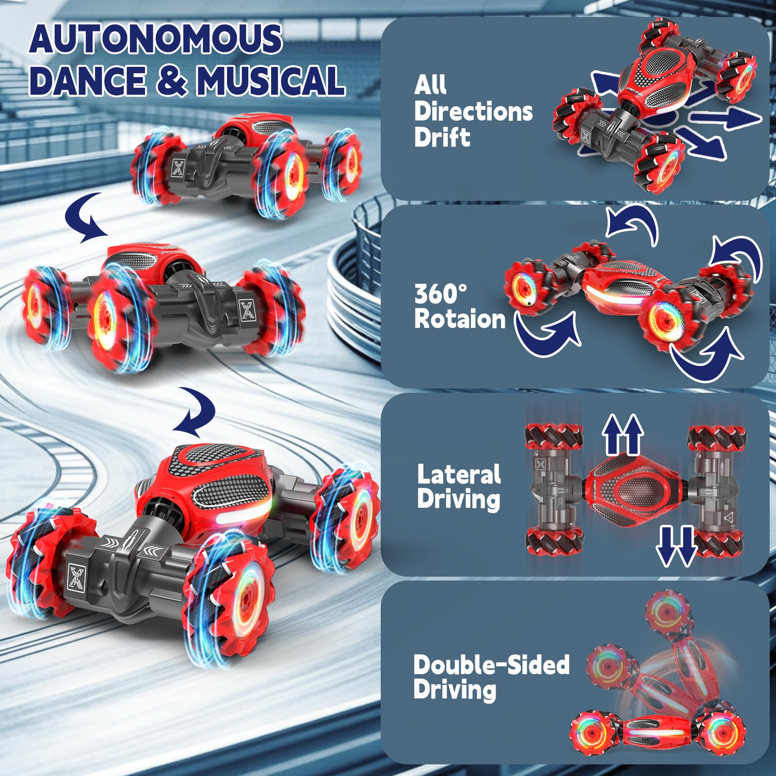 Remote Control Car - RC Drift Car Gesture Sensing Toy Boy Age 6-8-12 Gifts