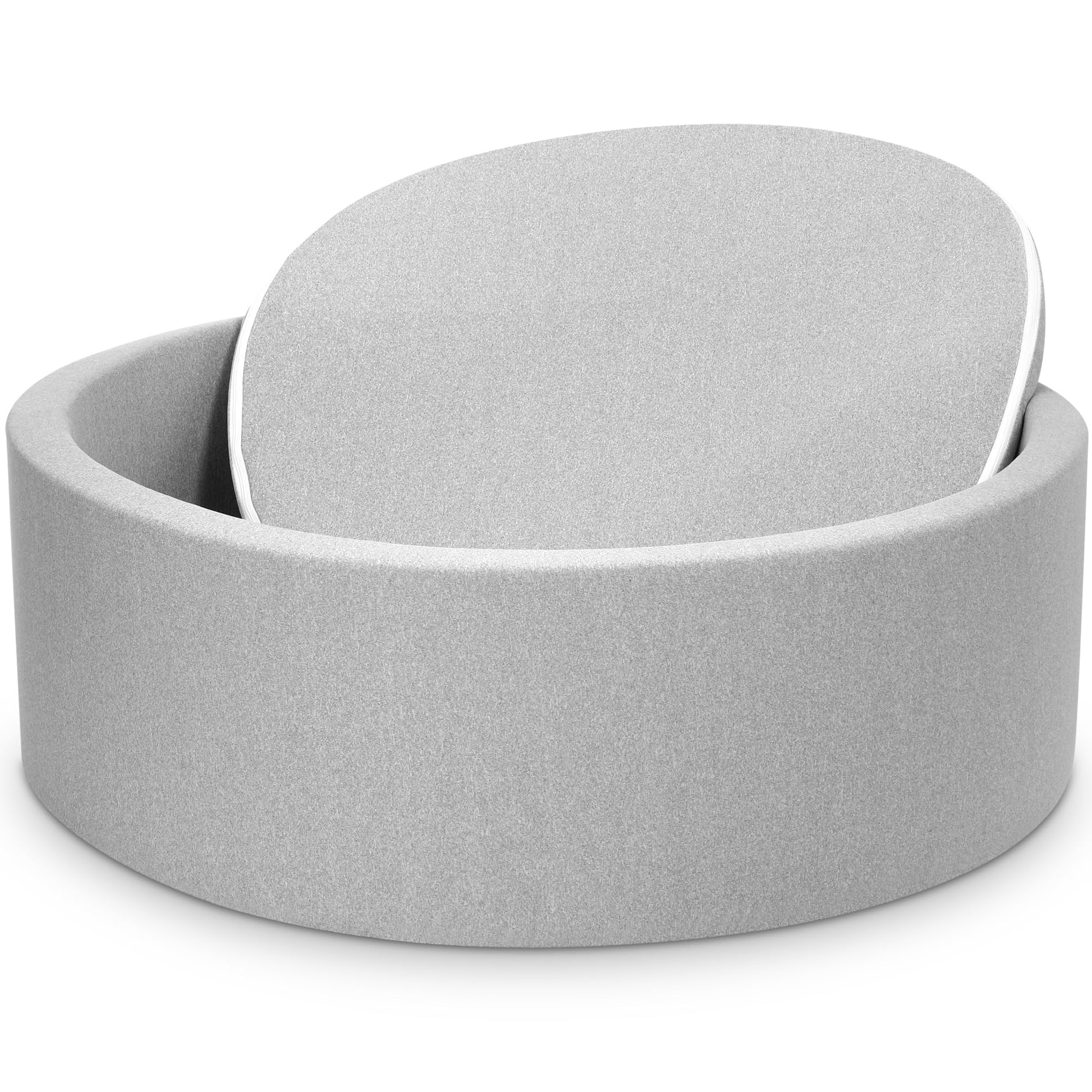 SIUUHOVS Baby Foam Ball Pit, 35.4"x 11.8Ball Pits for Toddlers Silvery Gray