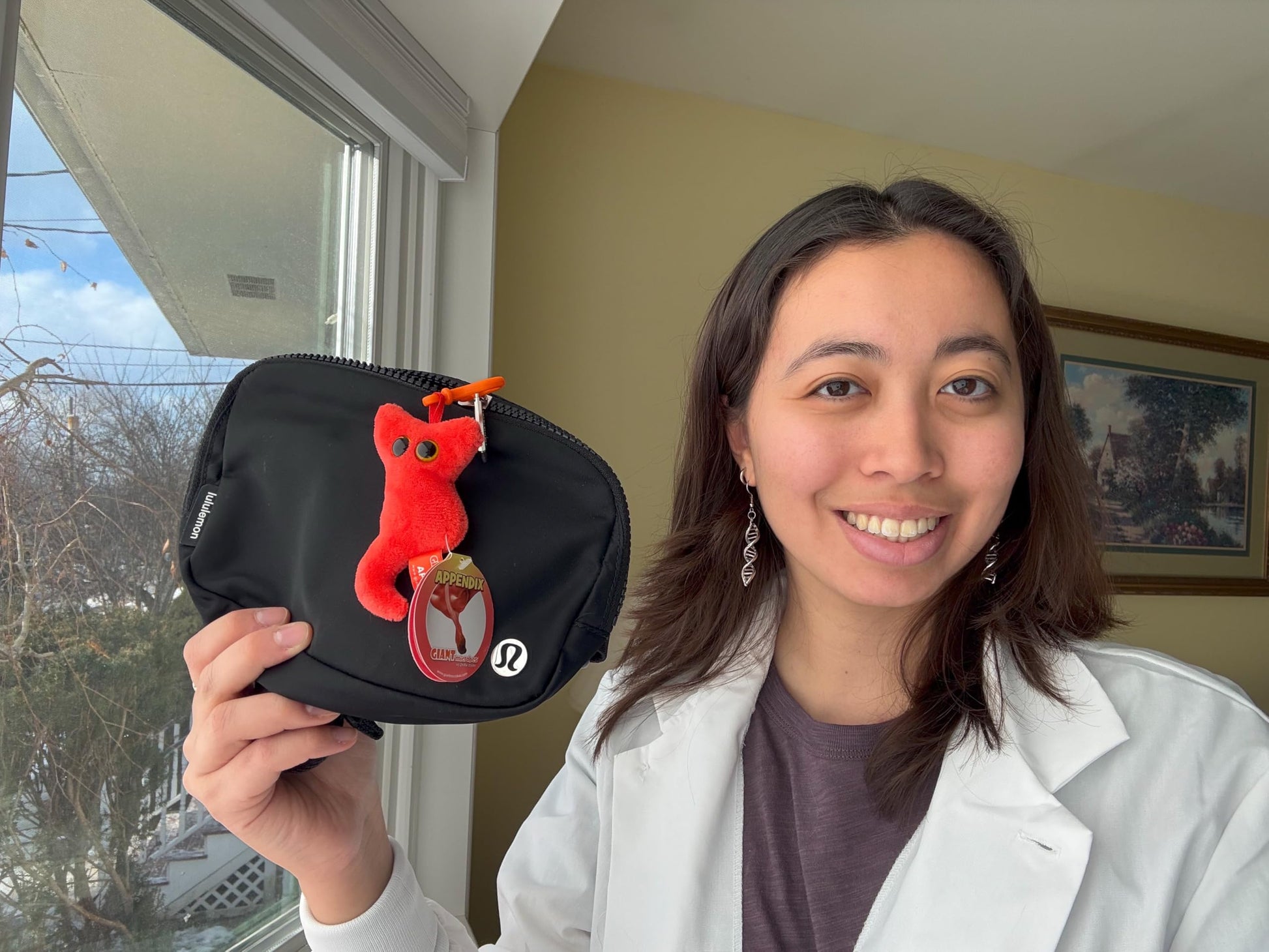 GIANT MICROBES Appendix Plush Keychain - Educational Adorable Plush Anatomical Organ Toy, Unique Get Well Gift