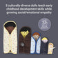 Constructive Playthings Cloth Nesting Dolls for Kids, Learning Toys with Clothing Fixtures Teaches Self-Dressing, Inclusive Diversity Dolls for Social