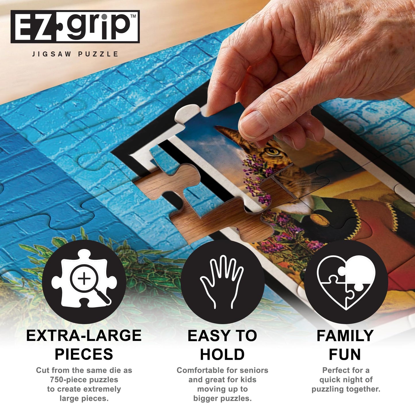 Masterpieces 300 Piece EZ Grip Jigsaw Puzzle - Catnip Cultivator - 18"x24"