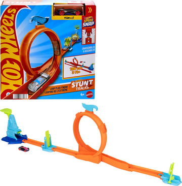 Hot Wheels Stunt Track Loop Flag Finish
