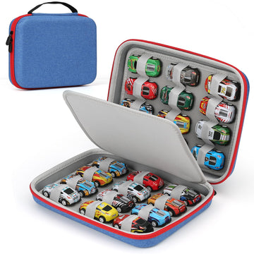 Hard Car Storage case for Diecast Cars, Storage Bag Compatible with 24 Diecast Cars, Matchbox Cars, Mini Cars, Diecast Cars Storage for Kids ?Only