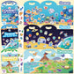Niboboo 6 Pack Jelly Sticker Books for Toddlers, Reusable Sticker Books for Kids 3-6, Travel Toys for Ages 3+ Kids, Holiday Gifts for Boys and Girls