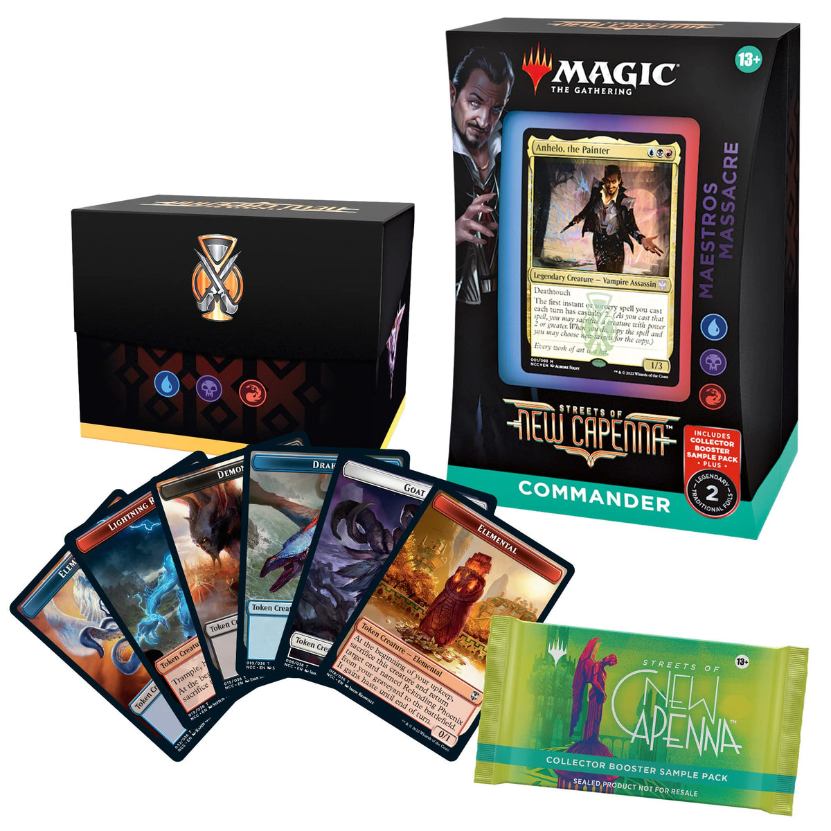 Magic: The Gathering Streets of New Capenna Commander Deck - Maestros Massacre + Collector Booster Sample Pack