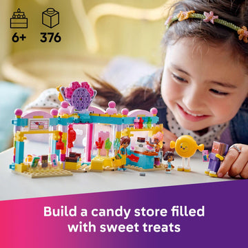 LEGO Friends Heartlake City Candy Store Building Toy - Pretend Playset for Kids, Girls & Boys, Ages 6+ - Gift for Birthdays - W/ 2 Minidolls,