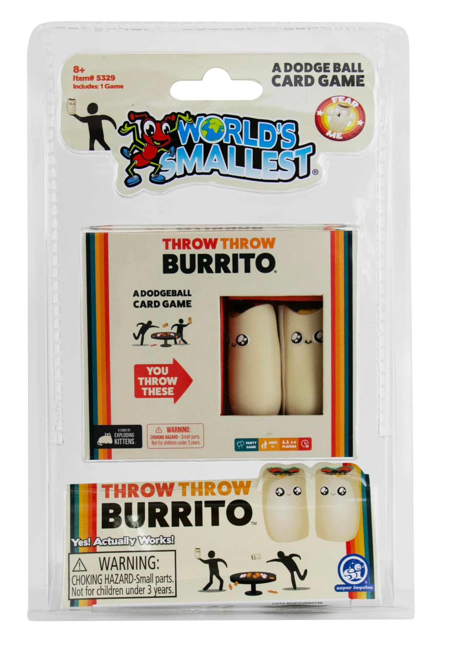 World's Smallest Throw Throw Burrito A Dodgeball Card Game in Miniature Size | Family Card Games for Adults, Teens & Kids | Travel Game | for Ages 8