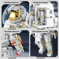 FarBlocked Space Astronaut Building Block for Boy 12+, Astronaut Building Block Set Flexible Space Explorer Toy with Display Stand, Cool Spaceman