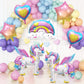 7Pcs Unicorn Balloons Unicorn Birthday Party Decorations 26Inch Self Standing Unicorn Balloons for Girls Birthday 3D Rainbow Star Heart Foil Balloons