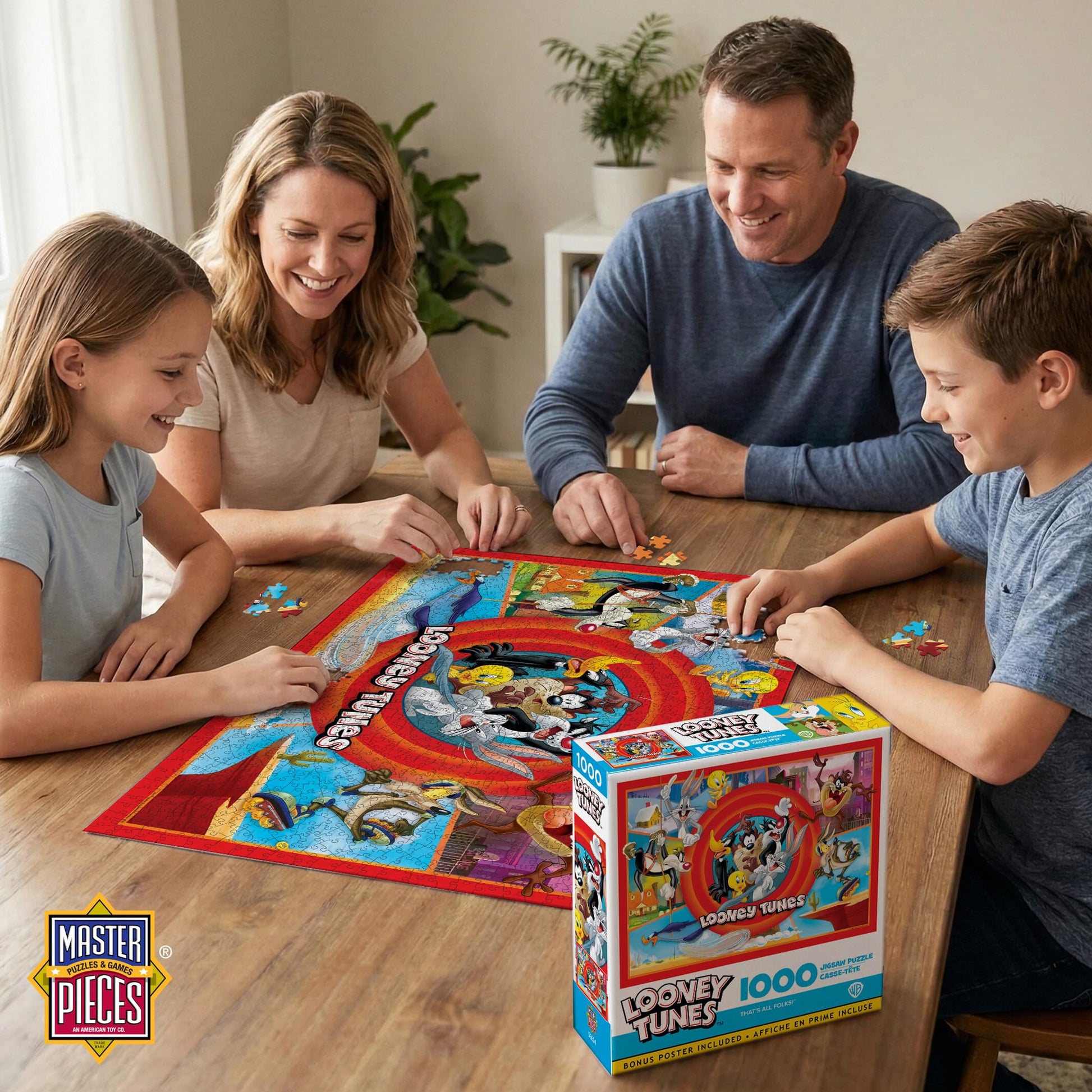 MasterPieces 1000 Piece Jigsaw Puzzle for Adults and Families - Looney Tunes - That's All Folks - 19.25"x26.75"