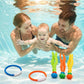 Eeonirin 19 PCS Swimming Pool Diving Party Set, Including 4 Rings + 4 Torpedoes + 8 Gemstones + 3 Seaweeds. Suitable for Swimming Pool Family Party
