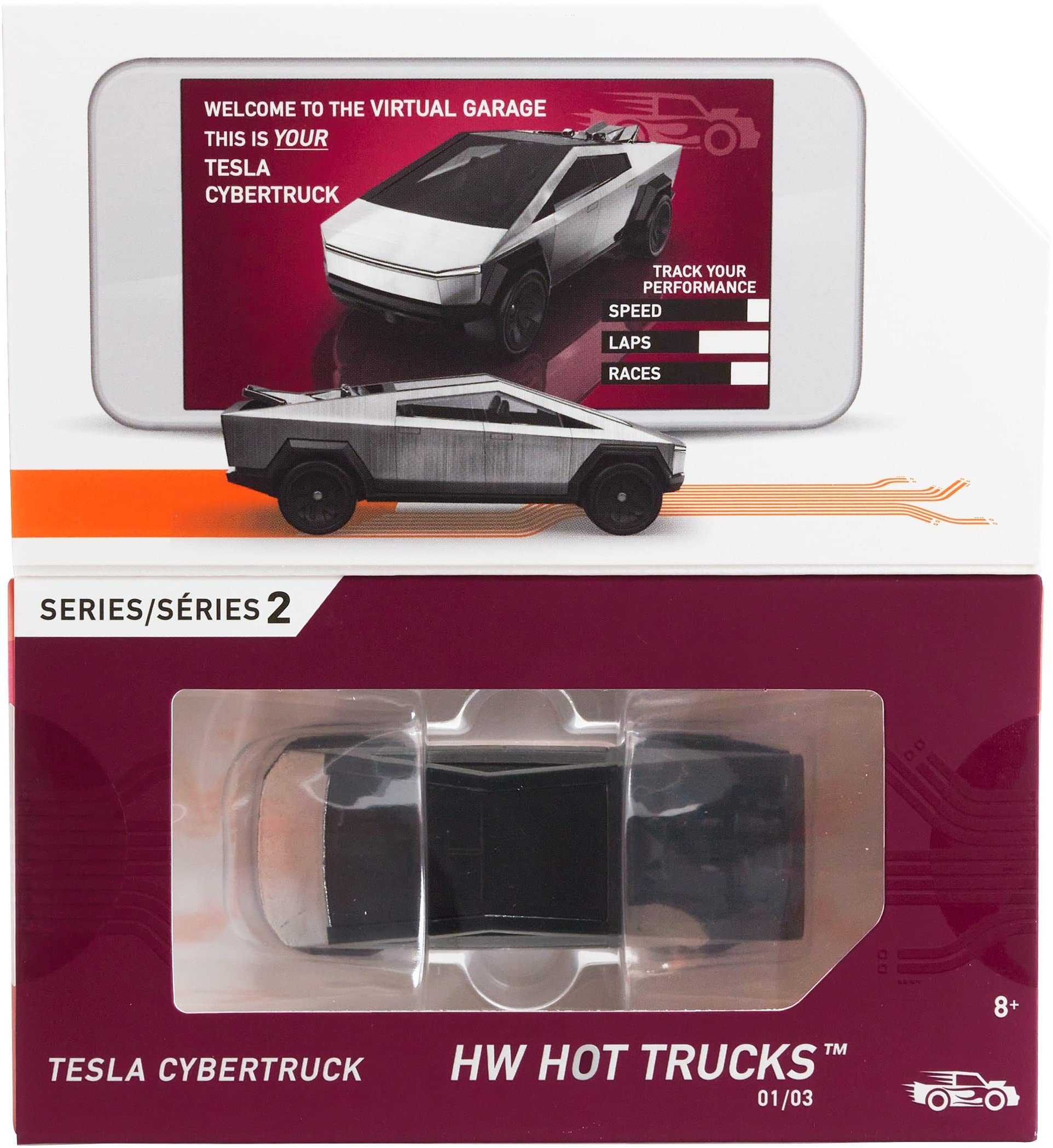 Hot Wheels id Vehicles Embedded NFC Chip Uniquely Identifiable 1:64 Scale Ages 8 and Older,Silver Color