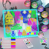 Fanrui LED Dry Erase Board with Light - 11.8 x 7.9 Inch Dimmable Memo Board, 7 Color Changing Night Light, Remote & Timer, USB Powered Clear Acrylic