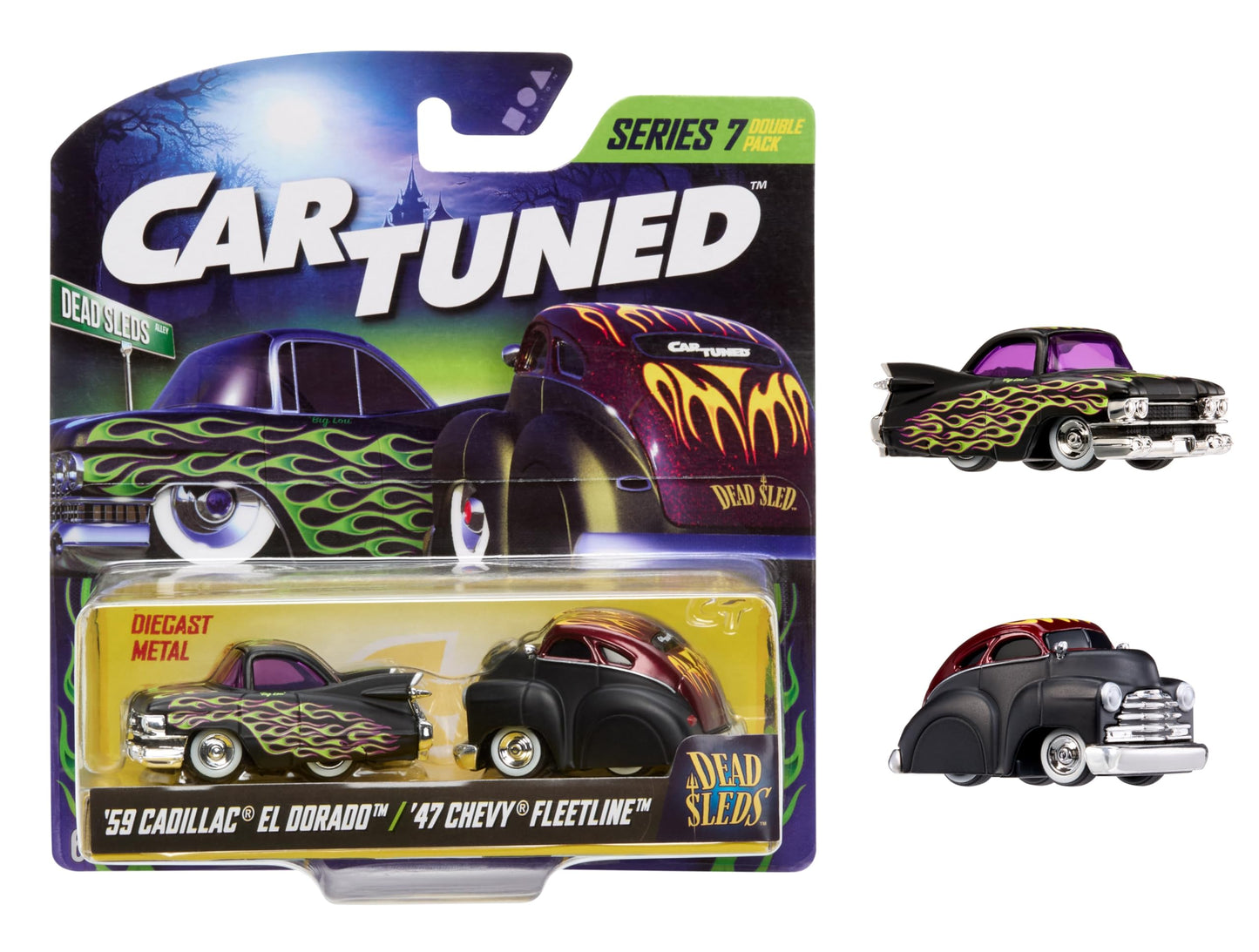 CarTuned 2-Pack Series 7- Dead Sleds, 1959 Cadillac El Dorado, 1947 Chevy Fleetline