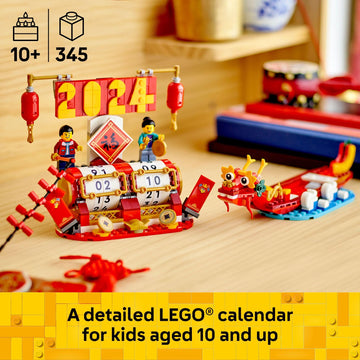 LEGO Festival Calendar - Lunar New Year Building Toy for Kids, Boys and Girls, Ages 10+ - Dragon Boat Festival Learning & Educational Toy -