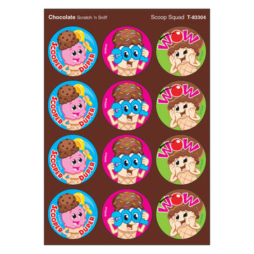 Trend Scoop Squad/Chocolate Stinky Stickers, Classroom Incentives, 48 Count