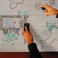 ENHANCE RPG Grid Mat - Tabletop DND Map (24x36 inch) Role Playing Dry Erase DND Mat Complete Gaming Set for Masters and Starters, Erasable Battle Grid