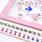 Engraved American Mahjong Tiles Set, 166 Pink 1.4" Melamine Mahjong Tiles, Easy-to-Read Jumbo Size Mah Jongg Game with Storage Bag, NMJL Compatible