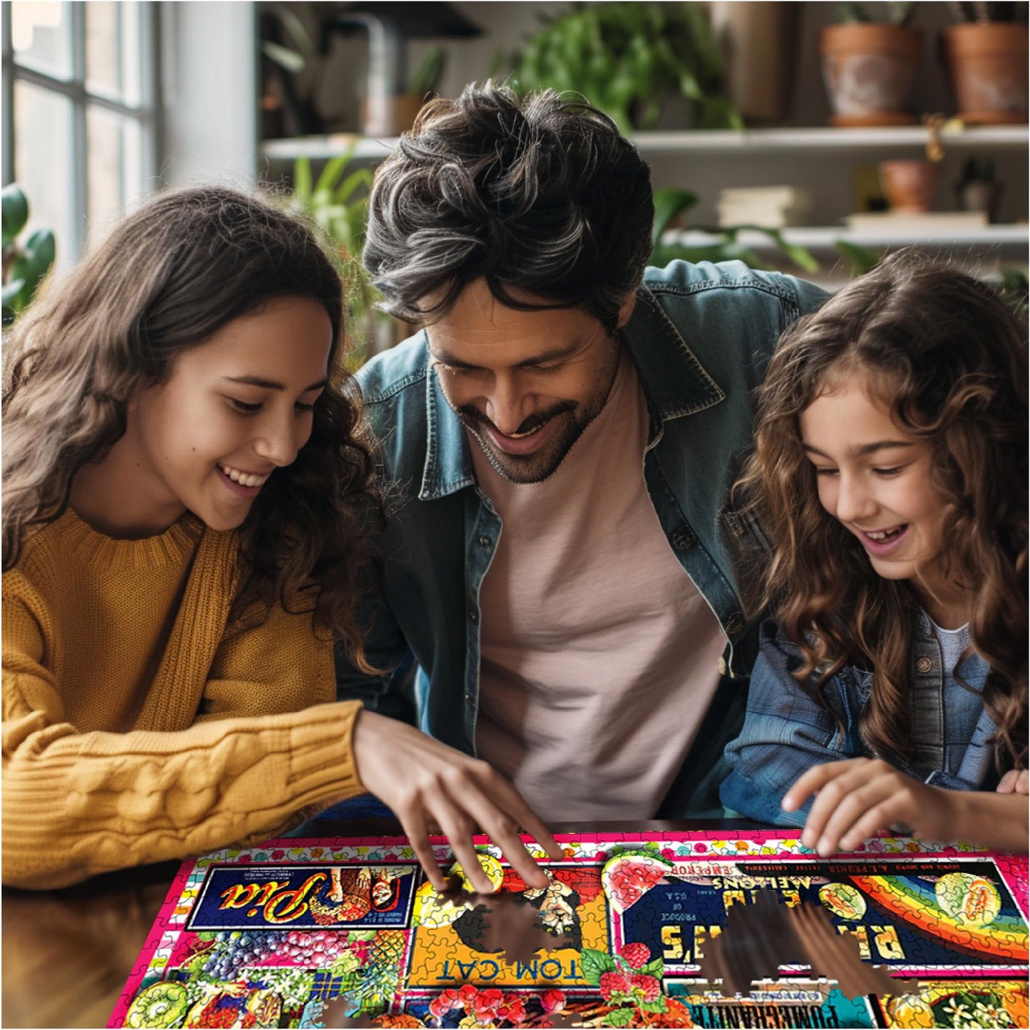 White Mountain 1000 Piece Jigsaw Puzzle Vintage Label Collage, Fruit Basket