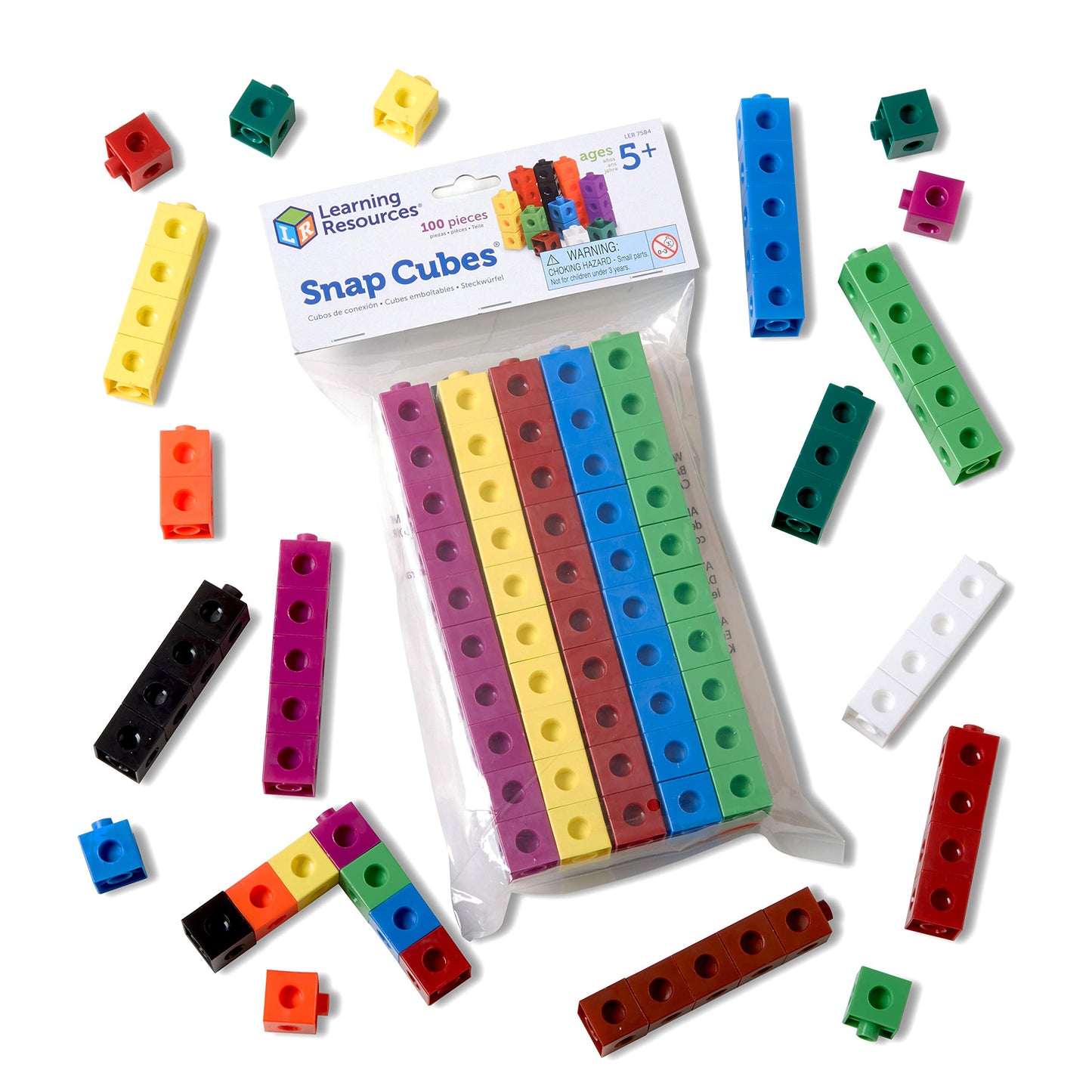 Learning Resources Snap Cubes, Set of 100