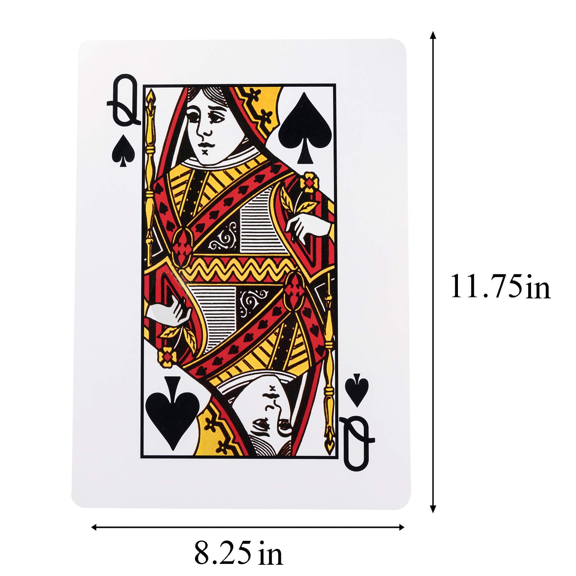 Super Z Outlet Giant Jumbo Deck of Big Playing Cards Fun Full Poker Game Set - Measures 8-1/4" x 11-3/4"