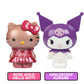 Hello Kitty and Friends Official 2-Inch Figure 2-Pack - Hello Kitty & Kuromi Mini Figurines, Series 1 - Authentic Sanrio Collectible Toys for Kids