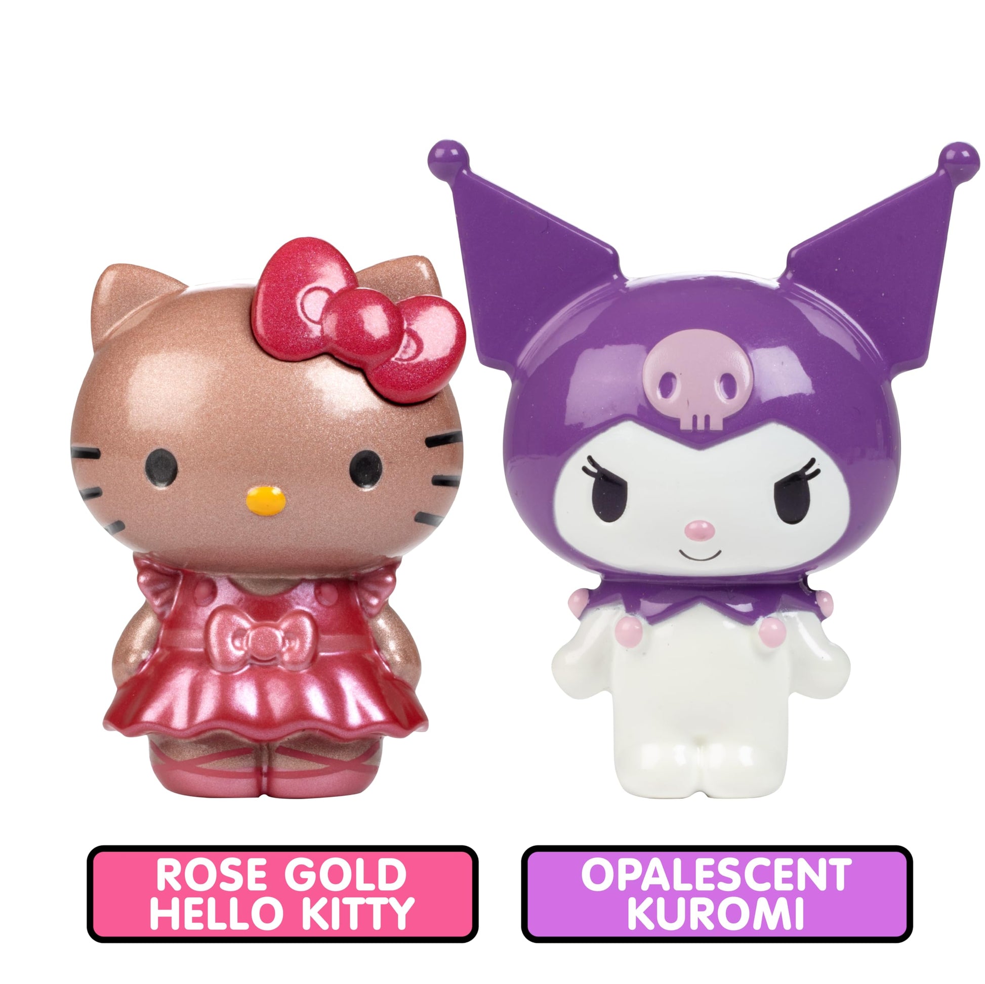 Hello Kitty and Friends Official 2-Inch Figure 2-Pack - Hello Kitty & Kuromi Mini Figurines, Series 1 - Authentic Sanrio Collectible Toys for Kids